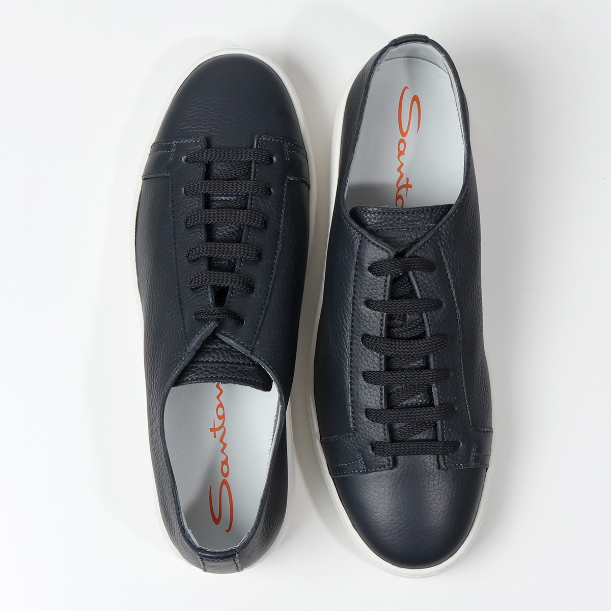 楽天市場 10 Offクーポン対象 17日限定 Santoni サントーニ Mbcnba6cmiau55 レザー ローカットスニーカー レースアップ 靴 ネイビー メンズ Cp Sneaker インポートセレクト Musee