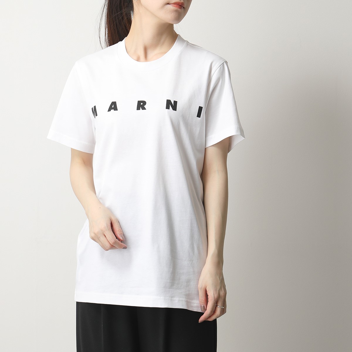 新品 46 20aw MARNI ロゴ Tシャツ ブラウン ベージュ 9886 | www