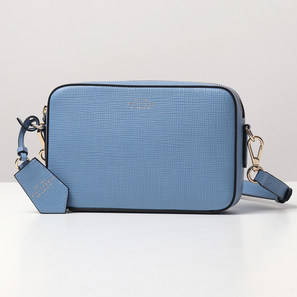 在庫一掃 Smythson スマイソン Panama Classic Camera Bag レザー ショルダーバッグ ポシェット カメラバッグ 鞄 Nile Blue レディース 21超人気 Primebio Net