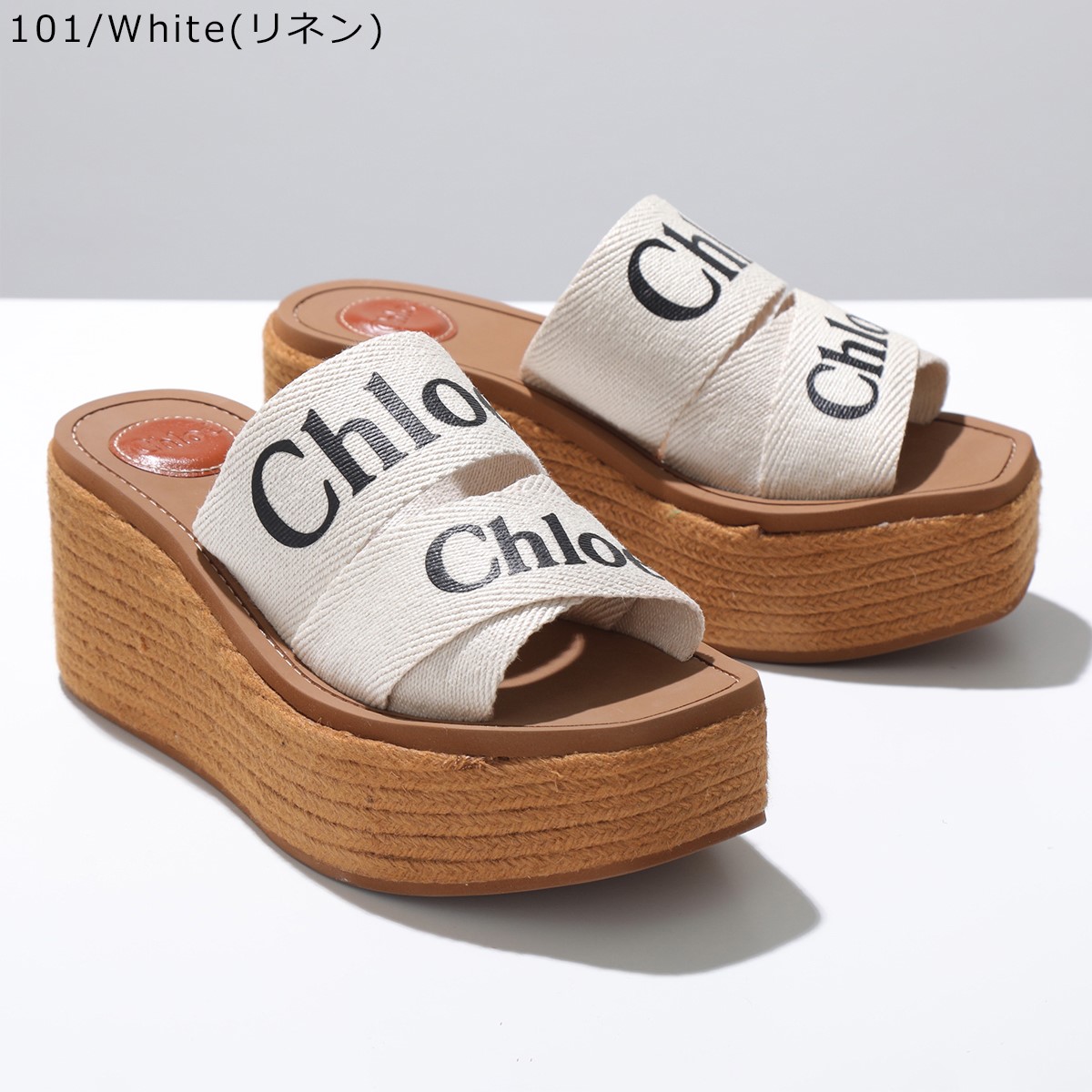 Chloe クロエ CHC21U44908 WOODY ウッディ ウェッジミュール サンダル