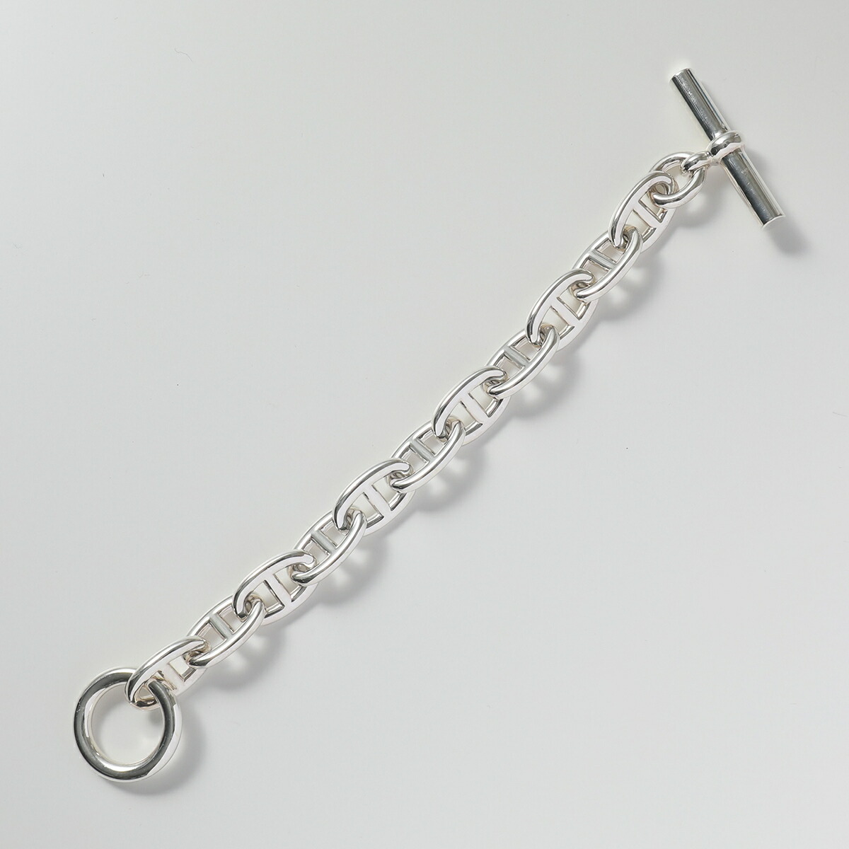 Hermes エル牝 Hb Chaine Dancre Tgm 11フレイム シェーヌダンクル 腕輪 腕輪 シルバーグレー925 鎖 シルバー メンズ レディース Ficap Fr