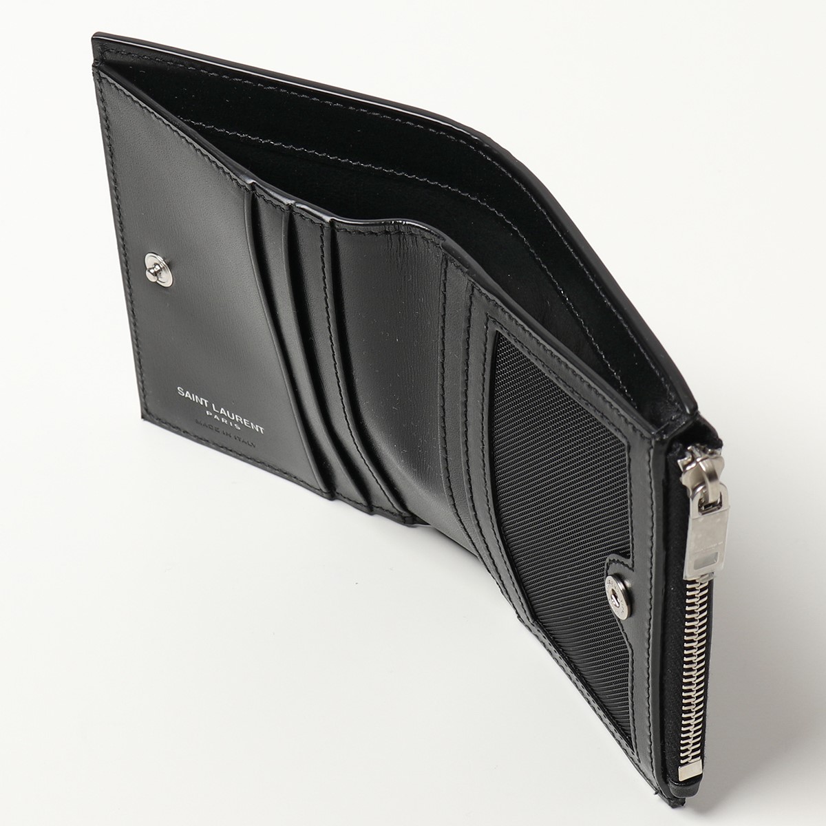 楽天市場 Saint Laurent サンローランパリ 0sx0e レザー 二つ折り財布 ミニ財布 豆財布 カサンドラロゴ 1000 Nero メンズ レディース インポートセレクト Musee