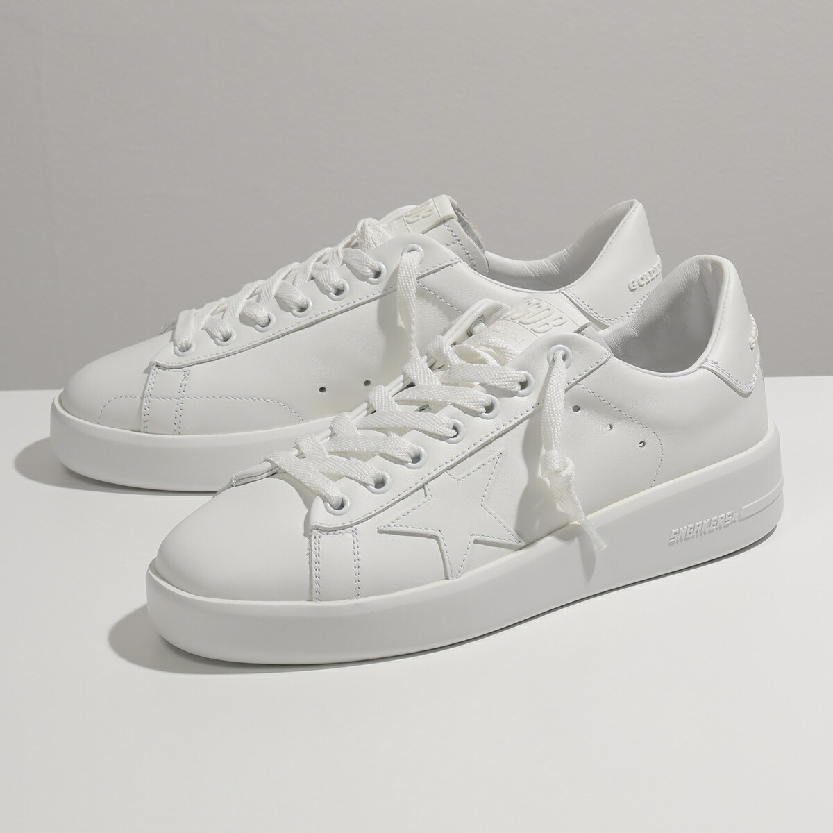 Golden Goose ゴールデングース Gwf F Pure New Leather Upper Star And Heel スニーカー 法令脱略 なめし 履物 Optic White レディース 21年歯プランタン夏季新作 Zif Vc