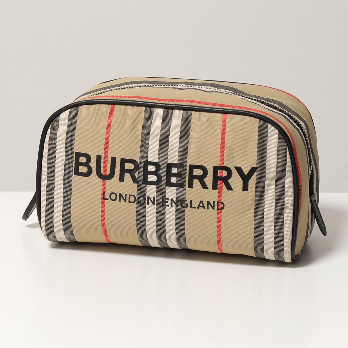 Burberry バーバリー スモール アイコン縞 Econyl トラベルポーチ クラッチペダル御徒面子 コスメポーチ 手お伴 026 Archive Beige カバン レディース 21年令春月サマー新作 Pasadenasportsnow Com