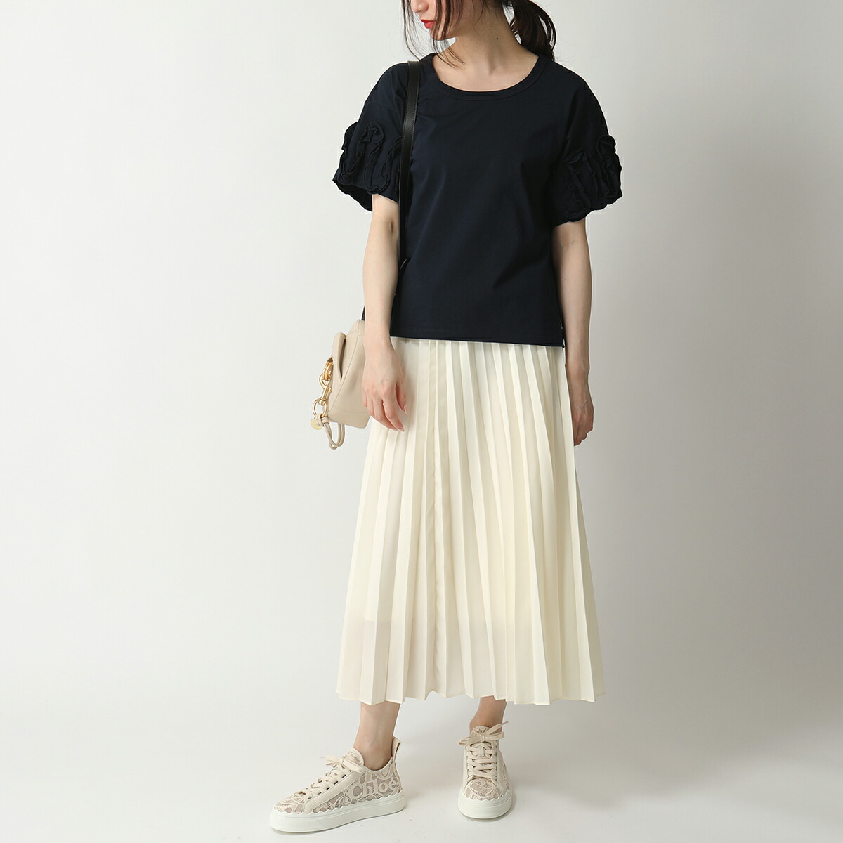 数量は多 Chloe クロエlauren レース スニーカー マイルドベージュ Chc19u108 D2 6j1 お客様満足度no 1