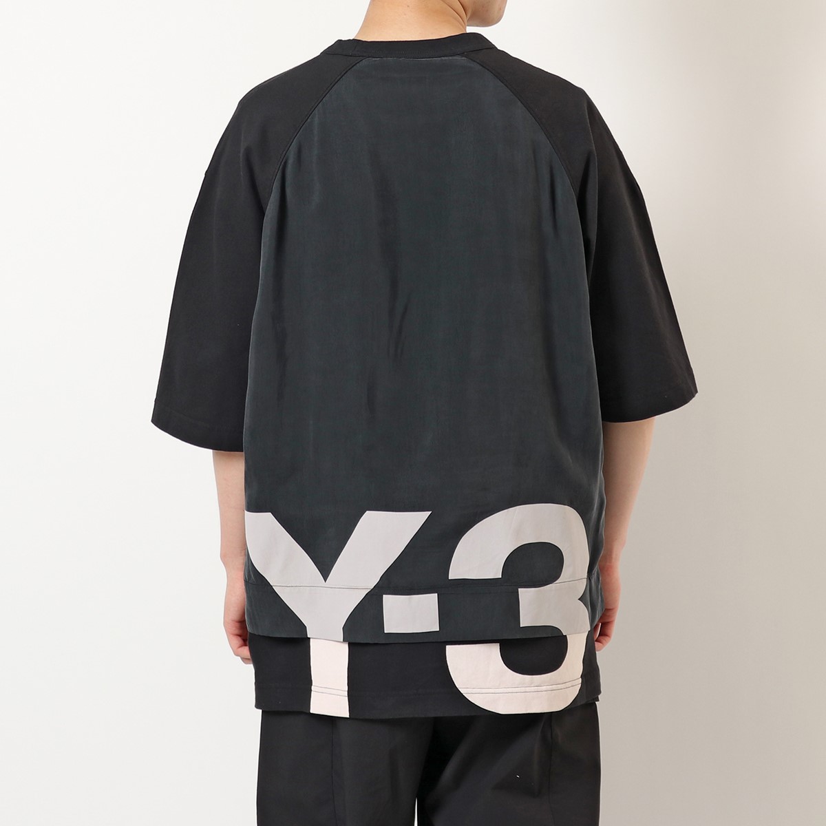 Y 3 ワイスリー Adidas アディダス Yohji Yamamoto Gv60 半袖 Tシャツ カットソー クルーネック レイヤード バックロゴt 丸首 Black メンズ Fmcholollan Org Mx