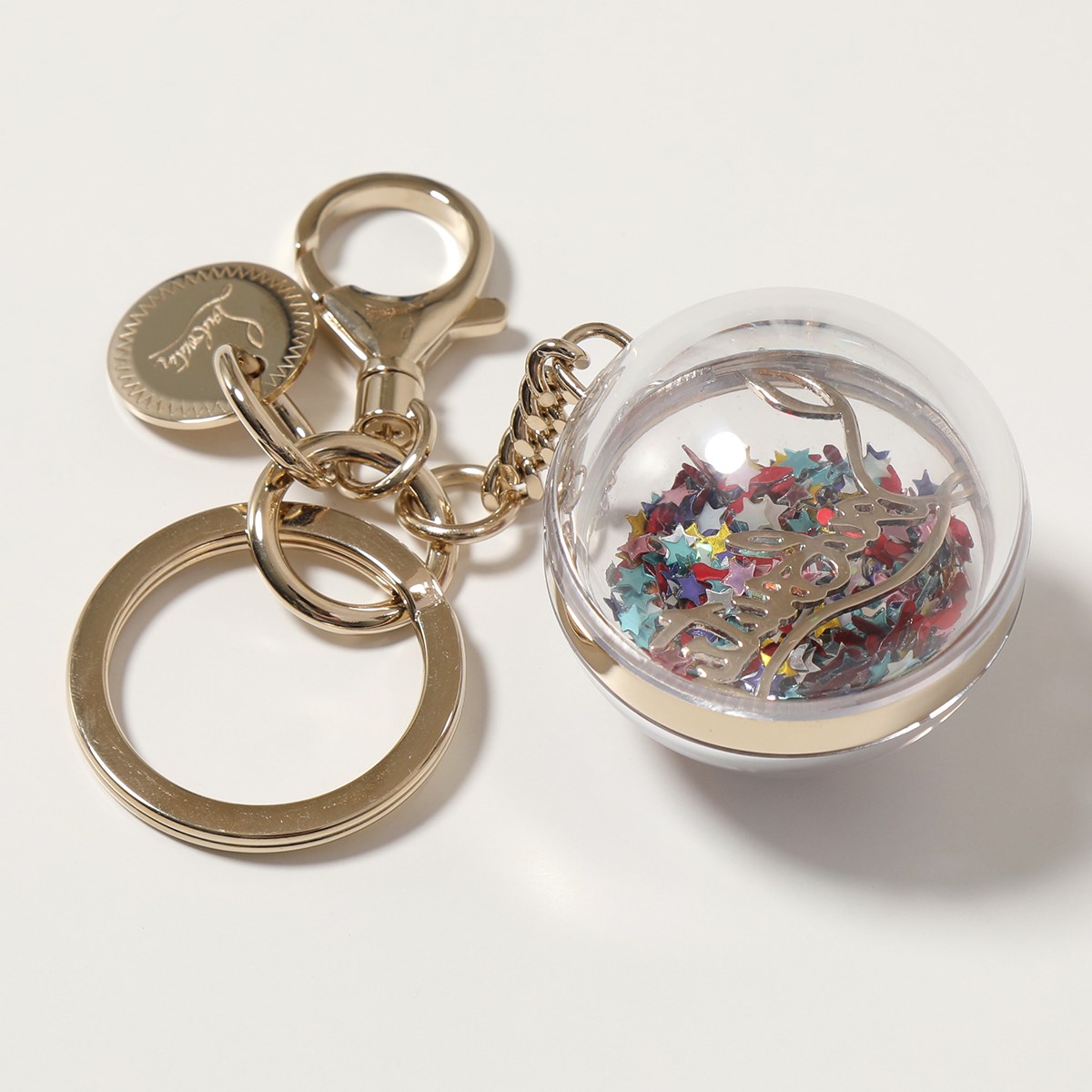Christian Ball クリスチャンルブタン 21年秋冬新作 Louboutin Ball フック付き キーホルダー Louboutin キーリング Crystal Keyring キーリング バッグチャーム キーホルダー M023 Multi Gold レディース インポートセレクト Musee 新品大セール