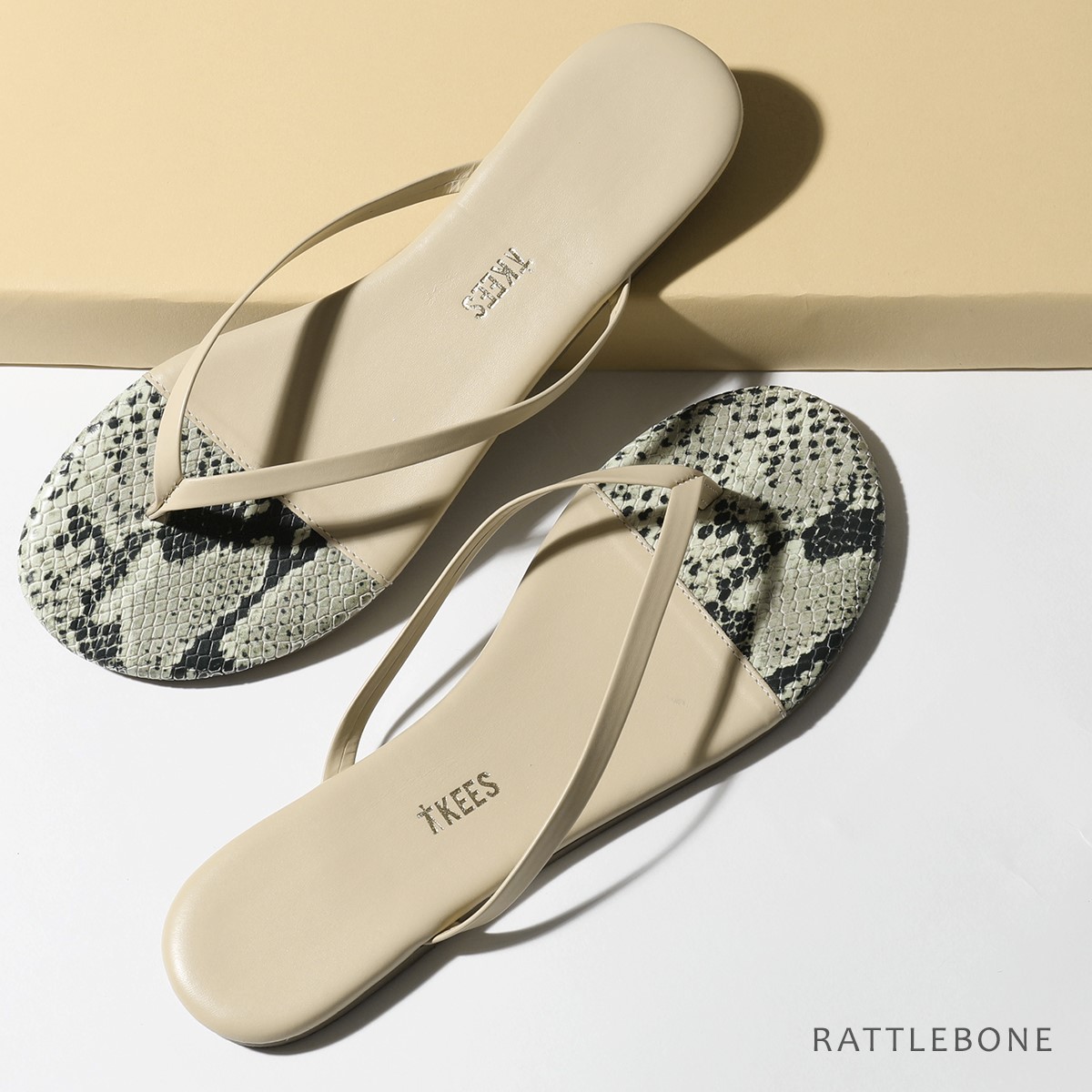 訳有 Tkees ティキーズ French Tips パイソン スムース レザー トングサンダル フラットサンダル リゾート 靴 Rattlebone レディース Christine Coppin Com