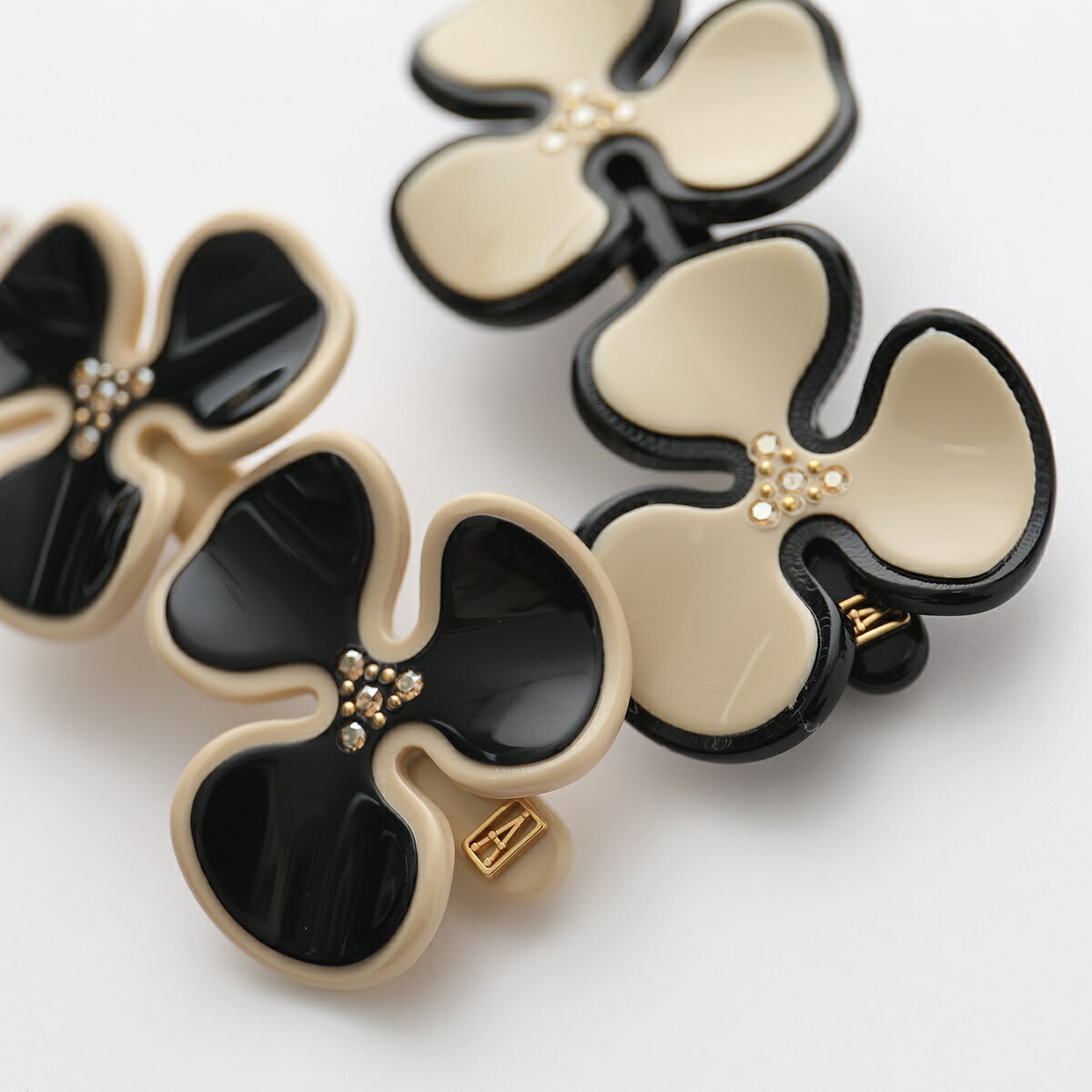 Alexandre De Paris パリ ヘアーアクセサリー 10 カラー2色 Atb 若葉 Pin ピン 髪留め レディース ドゥ アレクサンドル スワロフスキー