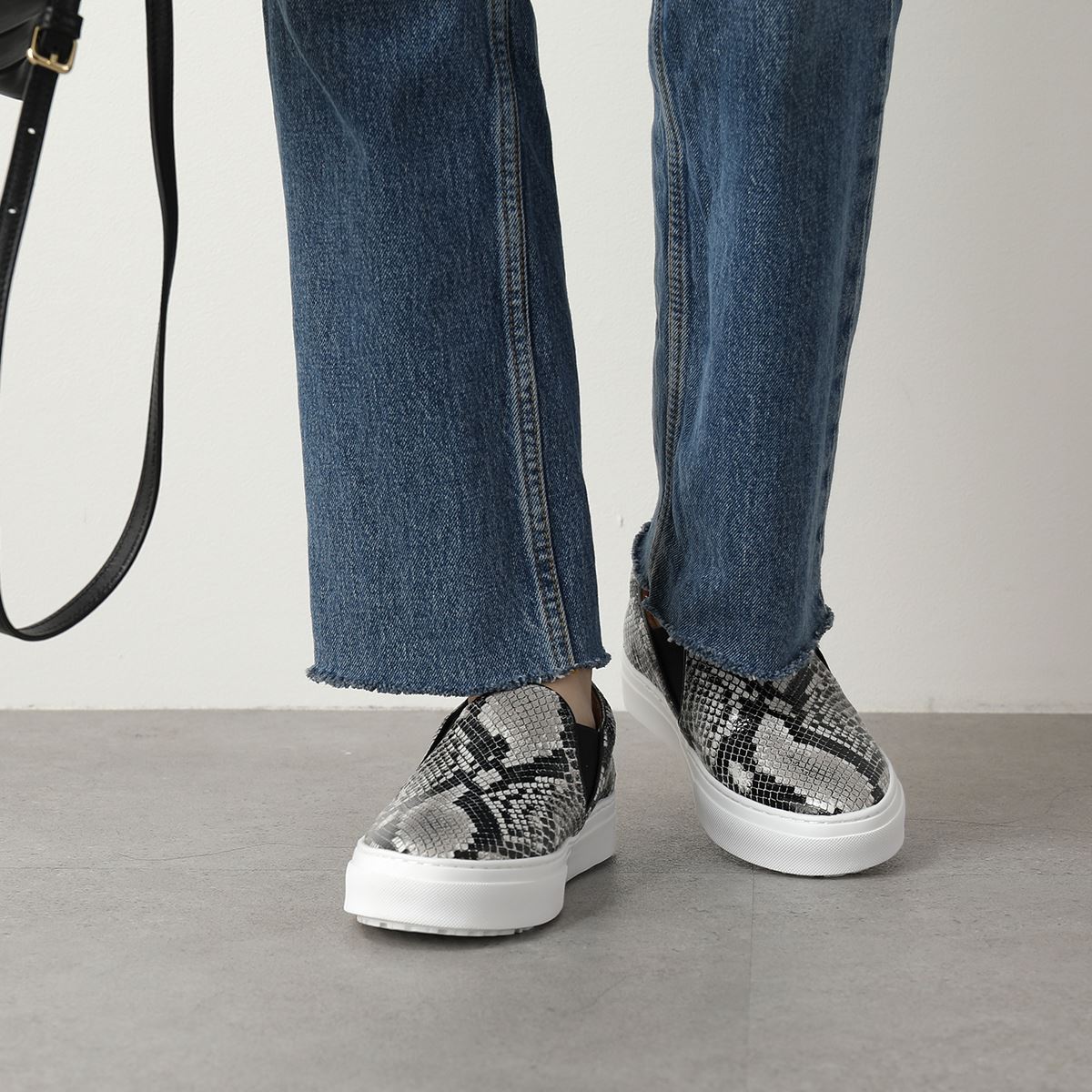 MOHI モヒ 608 1 MAMBA パイソン柄 レザー スリッポン ローカット  