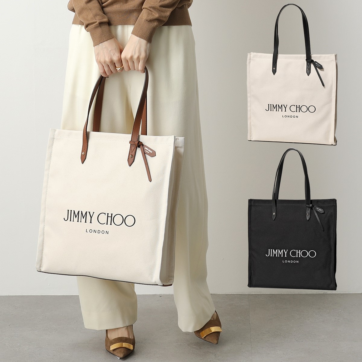 楽天市場】Jimmy Choo ジミーチュウ LOGO TOTE FFQ カラー3色 トート