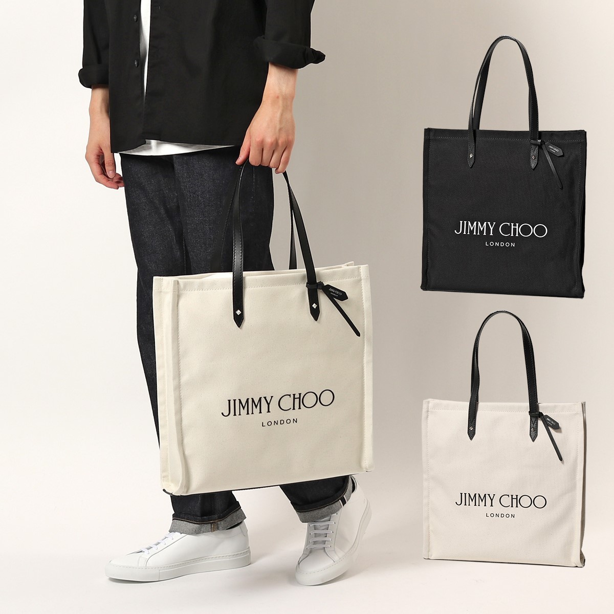 楽天市場】Jimmy Choo ジミーチュウ LOGO TOTE FFQ カラー2色 トート