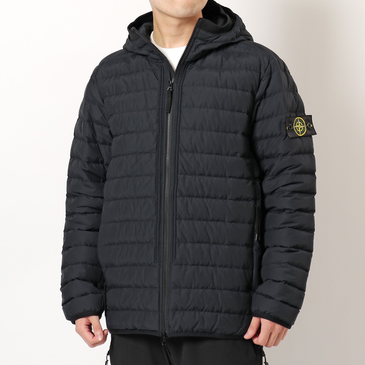 Stone Island ストーンアイランド フード付き ダウンジャケット ブルゾン ロゴ刺繍 V00 メンズ Bullpadel Cl