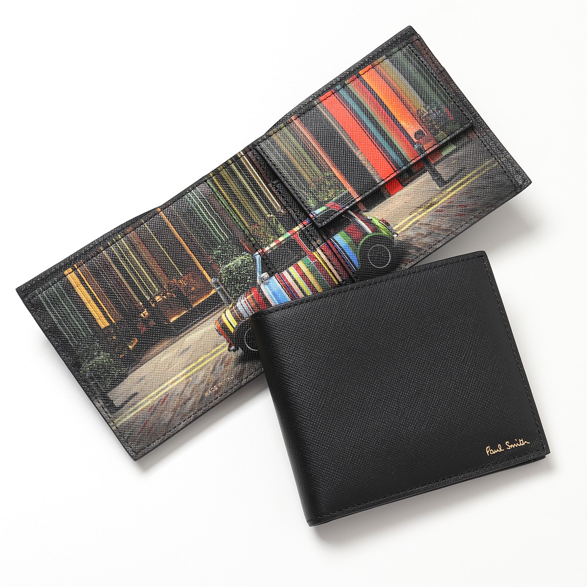 楽天市場 Paul Smith ポールスミス M1a 43 Gcovga Wallet Bf Cg レザー 二つ折り財布 小銭入れあり ミニ財布 バイカラー 車 79 メンズ インポートセレクト Musee