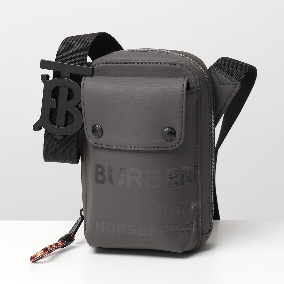 Burberry バーバリー クロスボディポーチ メンズ レザー ショルダーバッグ ホースフェリープリント ロゴ A19 Sepia Grey Lojascarrossel Com Br