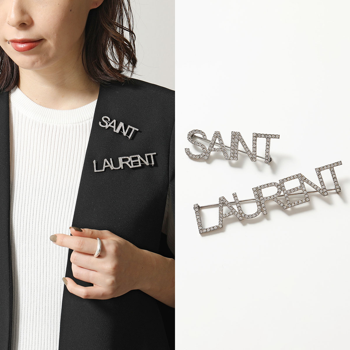 【楽天市場】SAINT LAURENT サンローラン ブローチ 586493