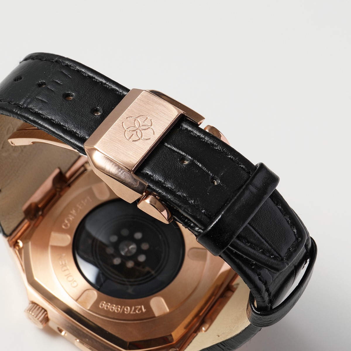 GOLDENCONCEPTゴールデンコンセプトAppleWatchCaseアップルウォッチケースCL40CL44RoseGoldメンズステンレススチールレザーベルトカラー6色【cp_ten】