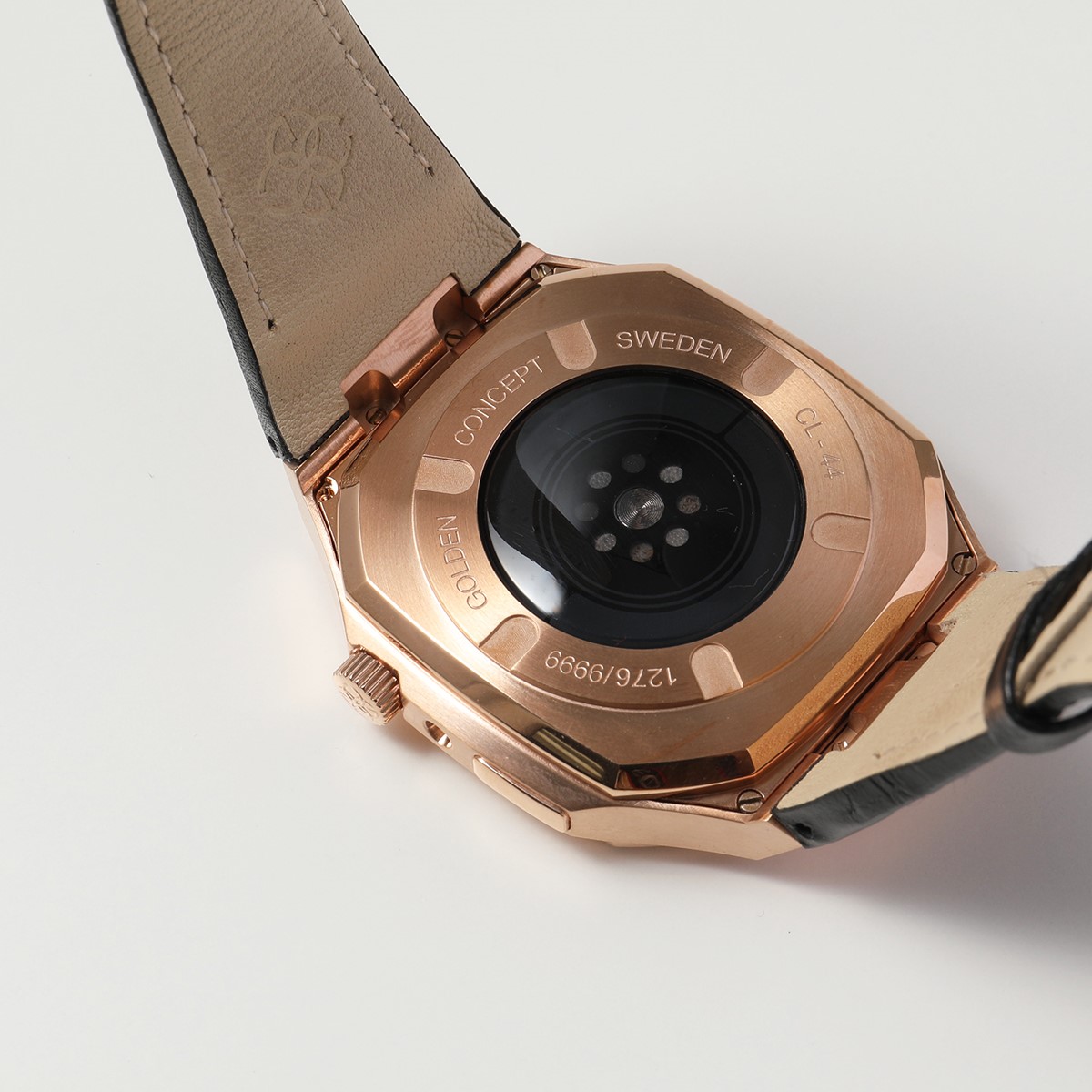 GOLDENCONCEPTゴールデンコンセプトAppleWatchCaseアップルウォッチケースCL40CL44RoseGoldメンズステンレススチールレザーベルトカラー6色【cp_ten】