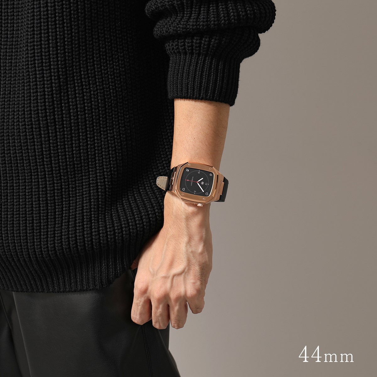 GOLDENCONCEPTゴールデンコンセプトAppleWatchCaseアップルウォッチケースCL40CL44RoseGoldメンズステンレススチールレザーベルトカラー6色【cp_ten】