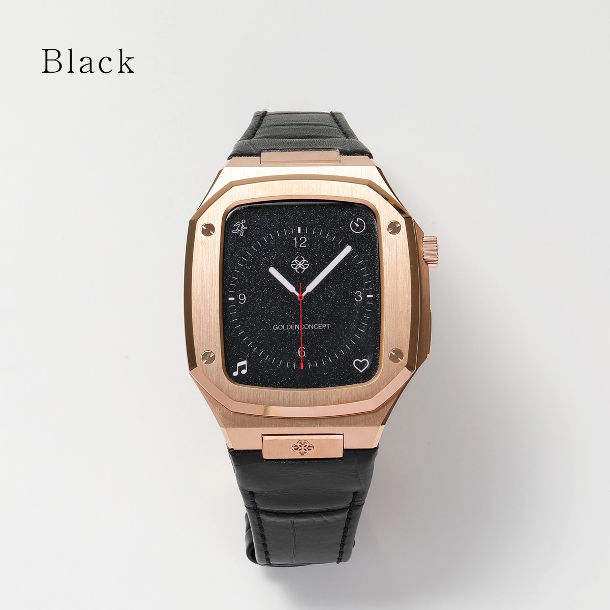 GOLDENCONCEPTゴールデンコンセプトAppleWatchCaseアップルウォッチケースCL40CL44RoseGoldメンズステンレススチールレザーベルトカラー6色【cp_ten】