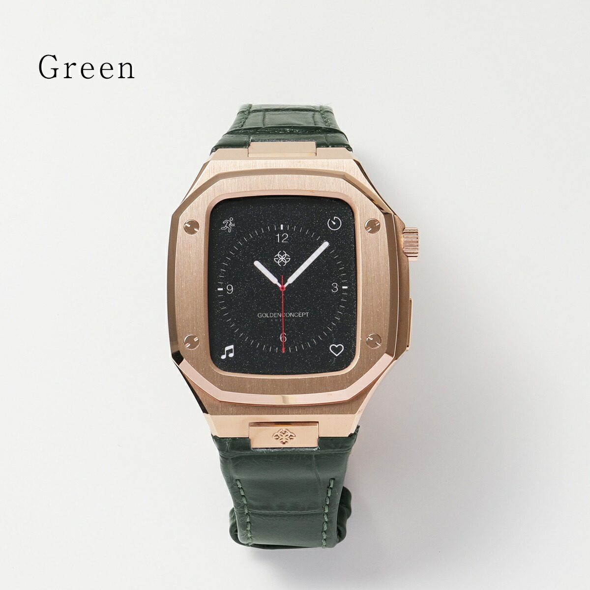 GOLDENCONCEPTゴールデンコンセプトAppleWatchCaseアップルウォッチケースCL40CL44RoseGoldメンズステンレススチールレザーベルトカラー6色【cp_ten】