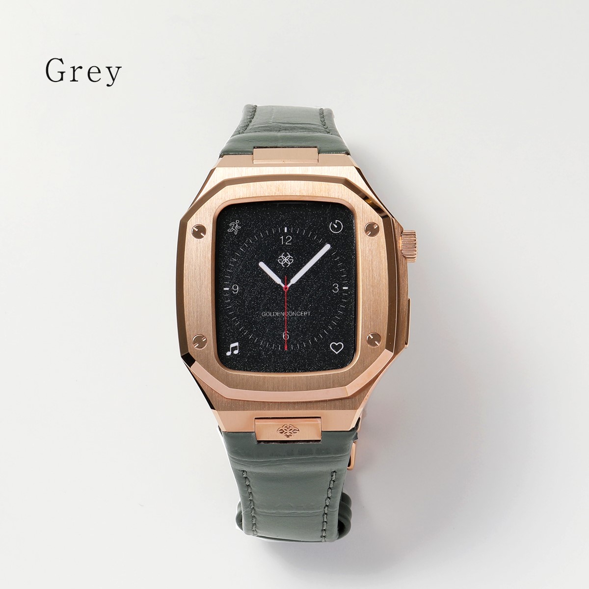 GOLDENCONCEPTゴールデンコンセプトAppleWatchCaseアップルウォッチケースCL40CL44RoseGoldメンズステンレススチールレザーベルトカラー6色【cp_ten】