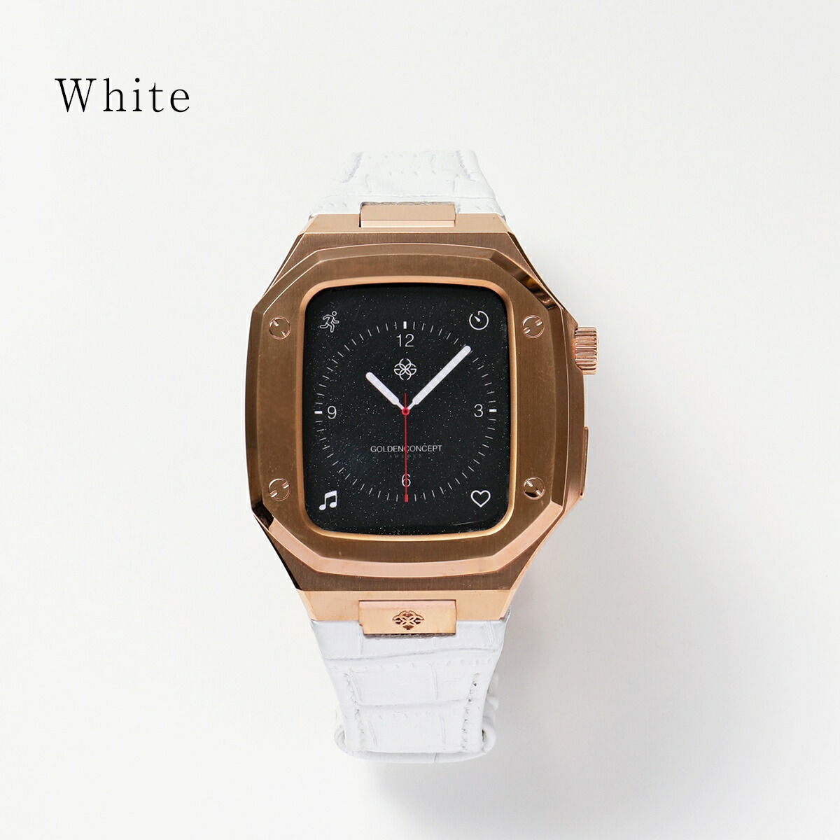 GOLDENCONCEPTゴールデンコンセプトAppleWatchCaseアップルウォッチケースCL40CL44RoseGoldメンズステンレススチールレザーベルトカラー6色【cp_ten】