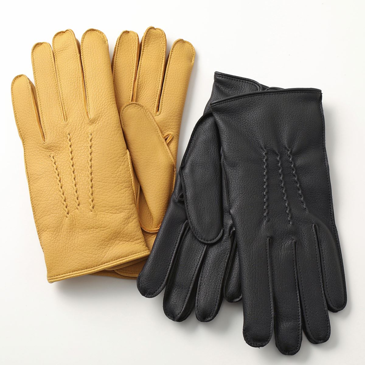 デンツ メンズ Bath Black cashmere-lined gloves leather アクセサリー 手袋 【SALE／60%OFF】 手袋
