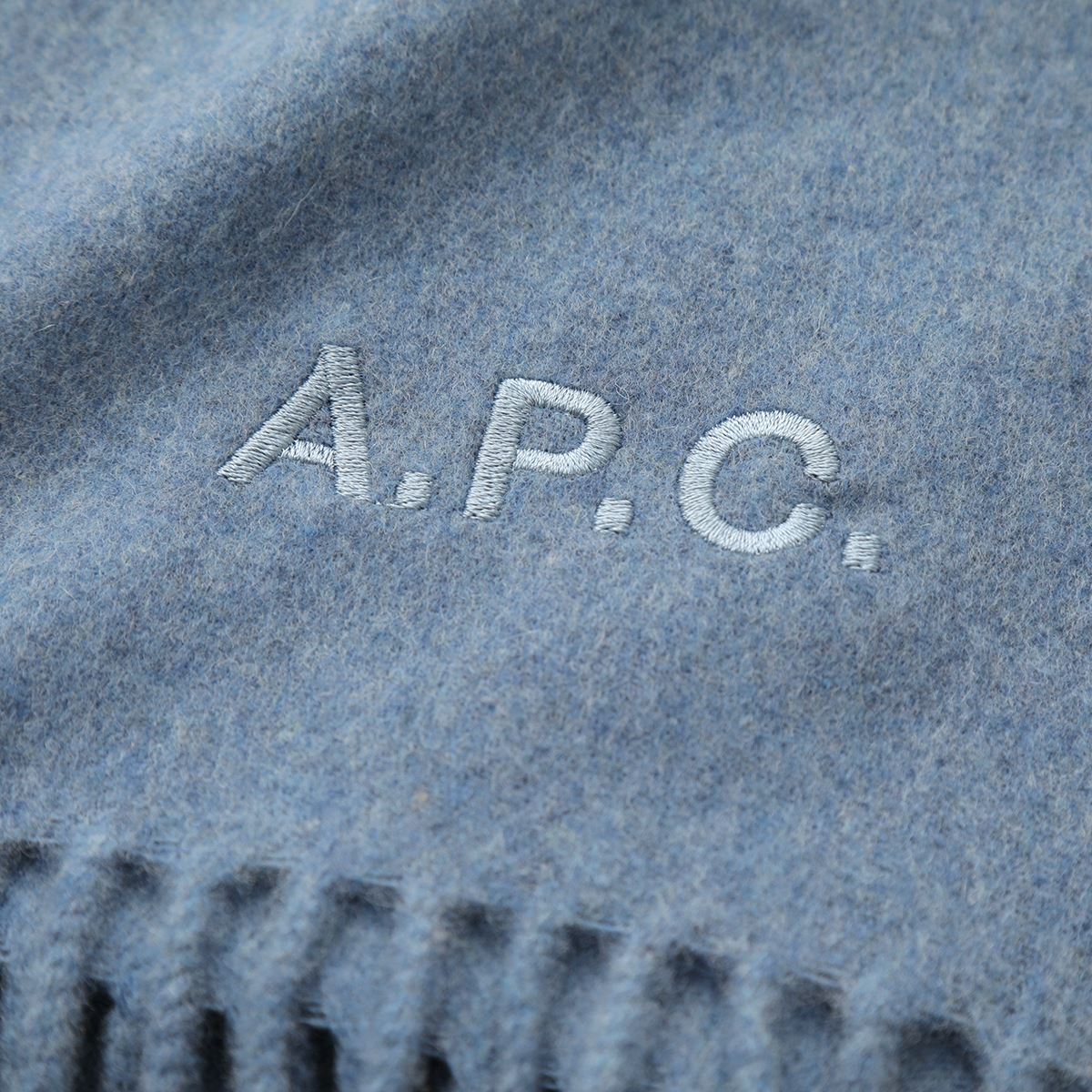 APCA.P.C.アーペーセーマフラーecharpealixbrodeeWOAFEM15170レディース200×75ウール大判ストールロゴ刺繍カラー5色