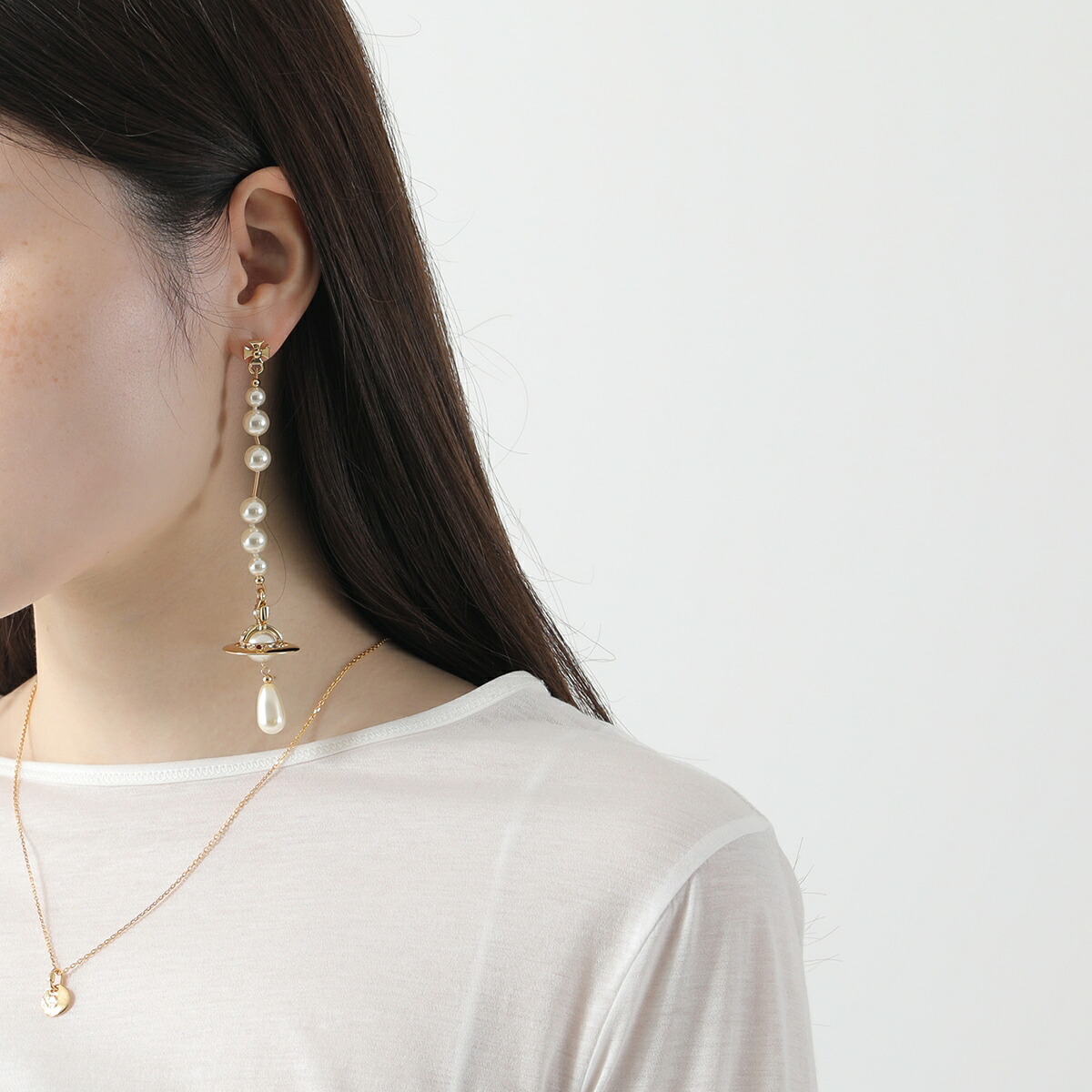 Vivienne Westwood ヴィヴィアンウエストウッド ピアス BROKEN PEARL 