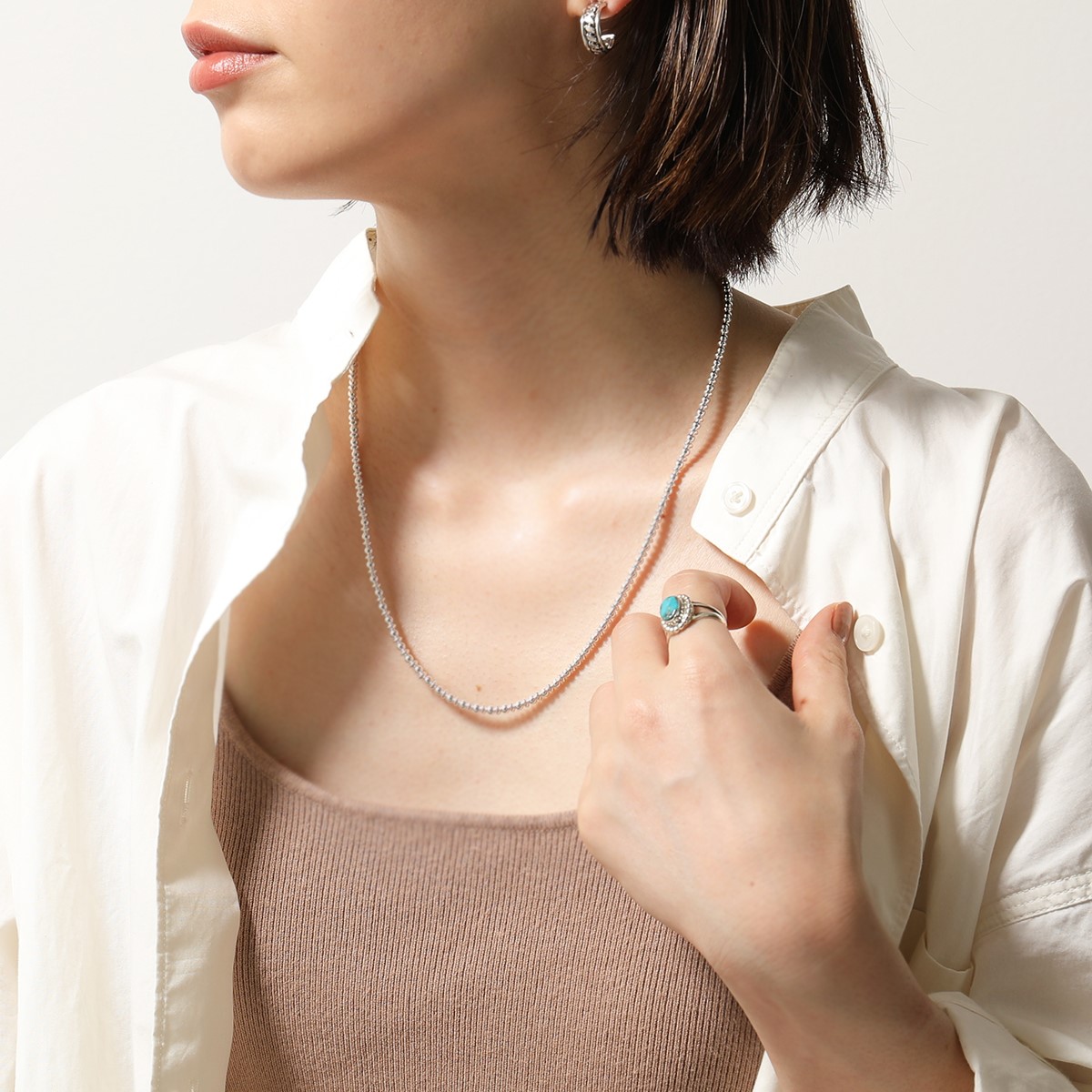 HARPO ハルポ SILVER BOULE ROUND & SAUCER ネックレス 3mm