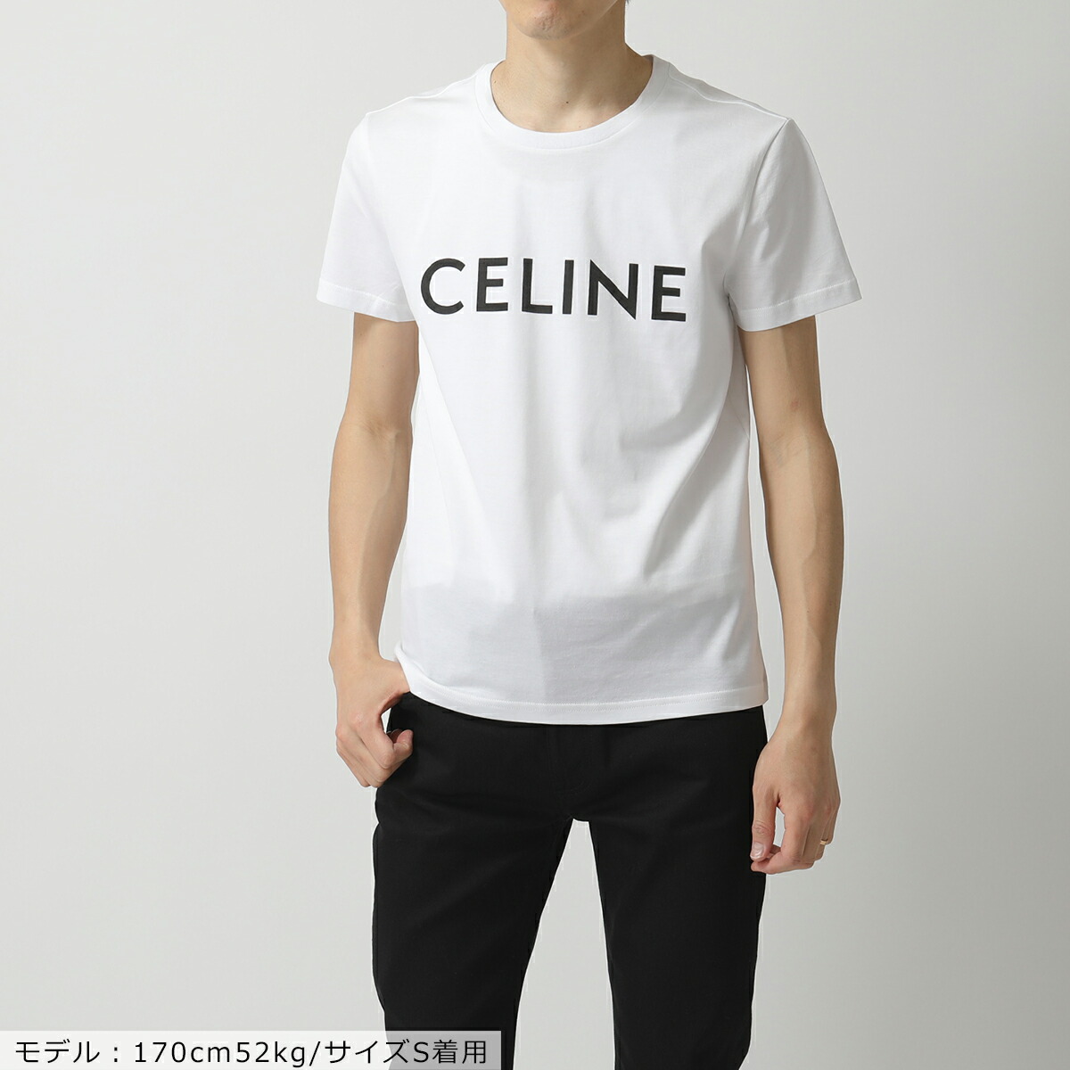 楽天市場 Celine セリーヌ 2x3016g 01ob ロゴt 半袖 Tシャツ カットソー ホワイト メンズ インポートセレクト Musee