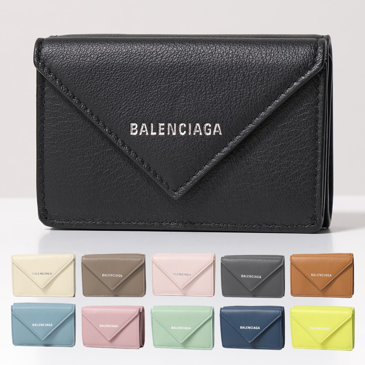 筋合所有 Balenciaga バレンシアガ 三つ折り金入 Paper Za Mini Wallet ペーパーミニウォレット Dlq0n 18d3n レディース 皮革 ミニ財布 9305 Climatictesting Com