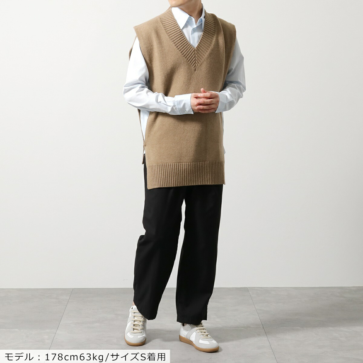 MAISON MARGIELA マルジェラ ニット ウール 124M スリーブレス ジレ 10 ...
