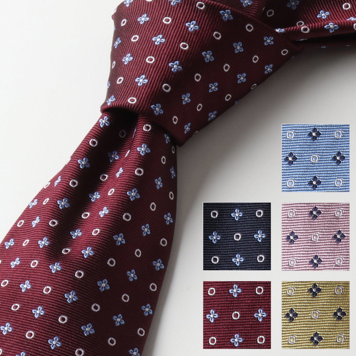 楽天市場 Ermenegildo Zegna エルメネジルド ゼニア Z7d 1l8 E カラー5色 イタリア製 シルク ネクタイ フラワー ドット 柄 ジャガード メンズ インポートセレクト Musee