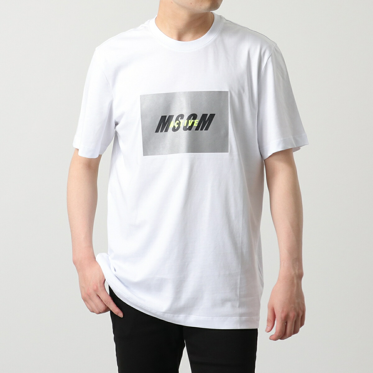 ★MSGM★マイクロロゴ半袖Tシャツ 