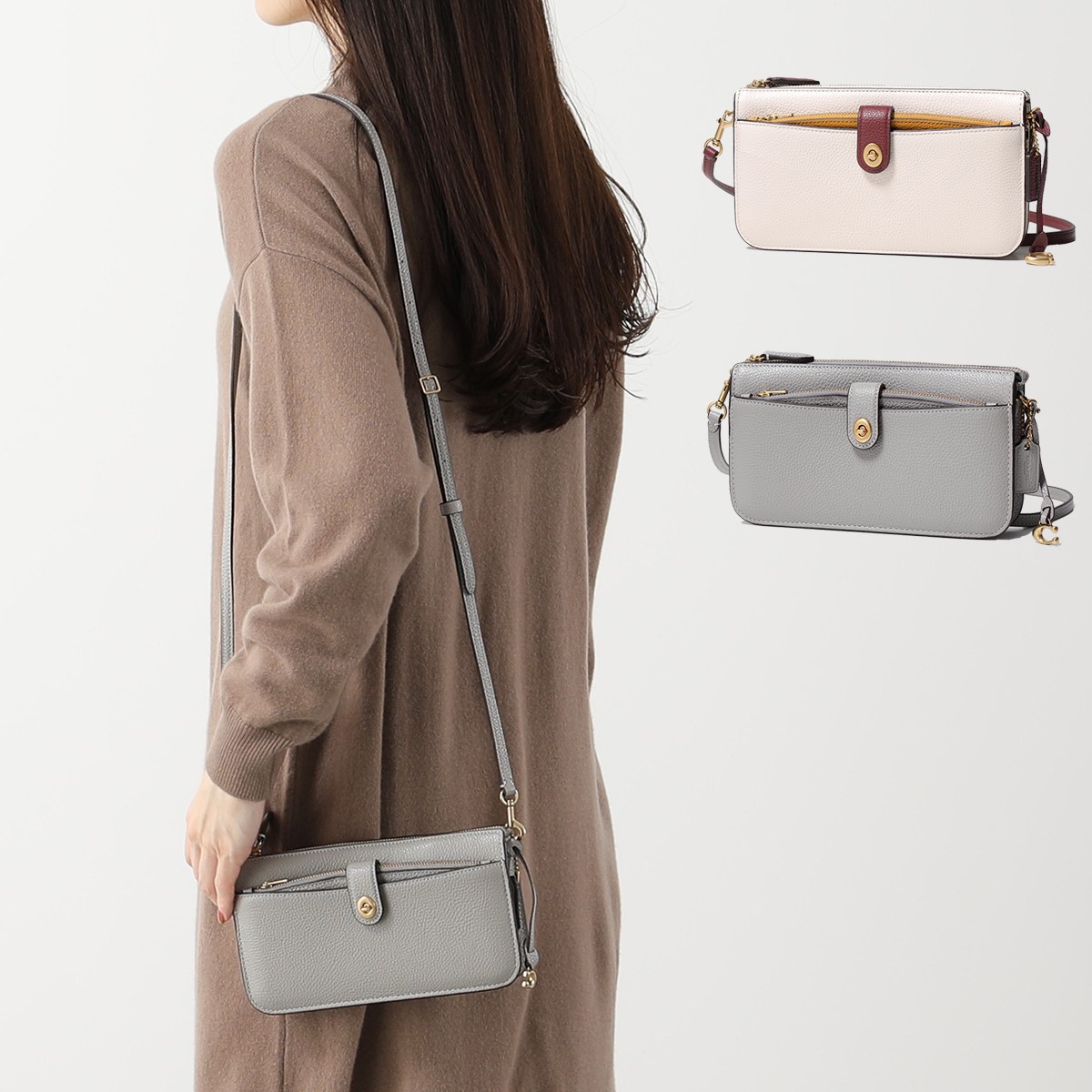 超ポイントバック祭】 COACH コーチ ショルダーバッグ C5368 B4CAH レディース レザー ショルダーウォレット トラベルケース  ポシェット 長財布 鞄 B4/Chalk-Multi 本物の-css.edu.om