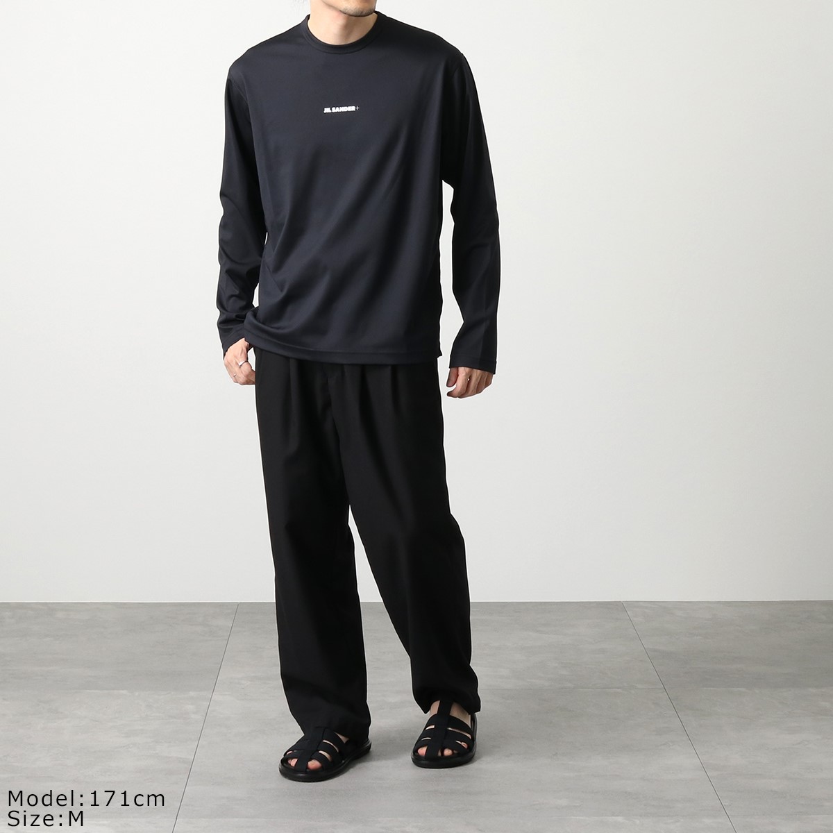 クリスマスツリー特価！ JIL SANDER+ ジルサンダー プラス ラッシュガード JPUU783505 MU458208 メンズ 長袖 ロゴ  クルーネック ストレッチ ジャージ スイムウェア スポーツ 001 qdtek.vn