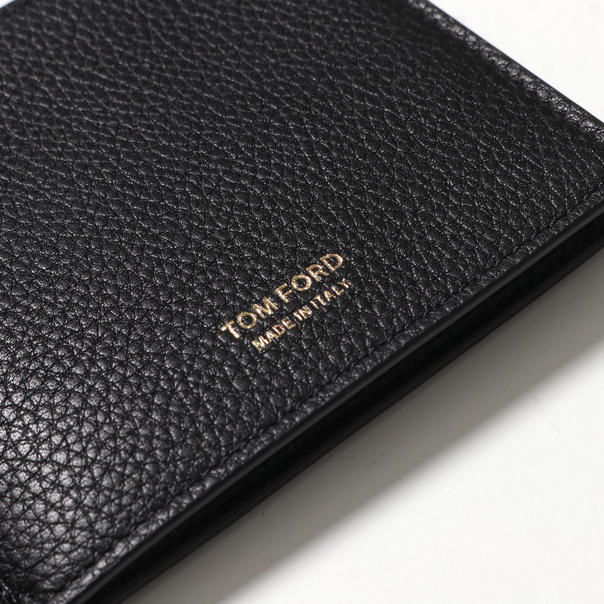 レザー TOM FORD トムフォード 二つ折り財布 小銭入れあり ブラック