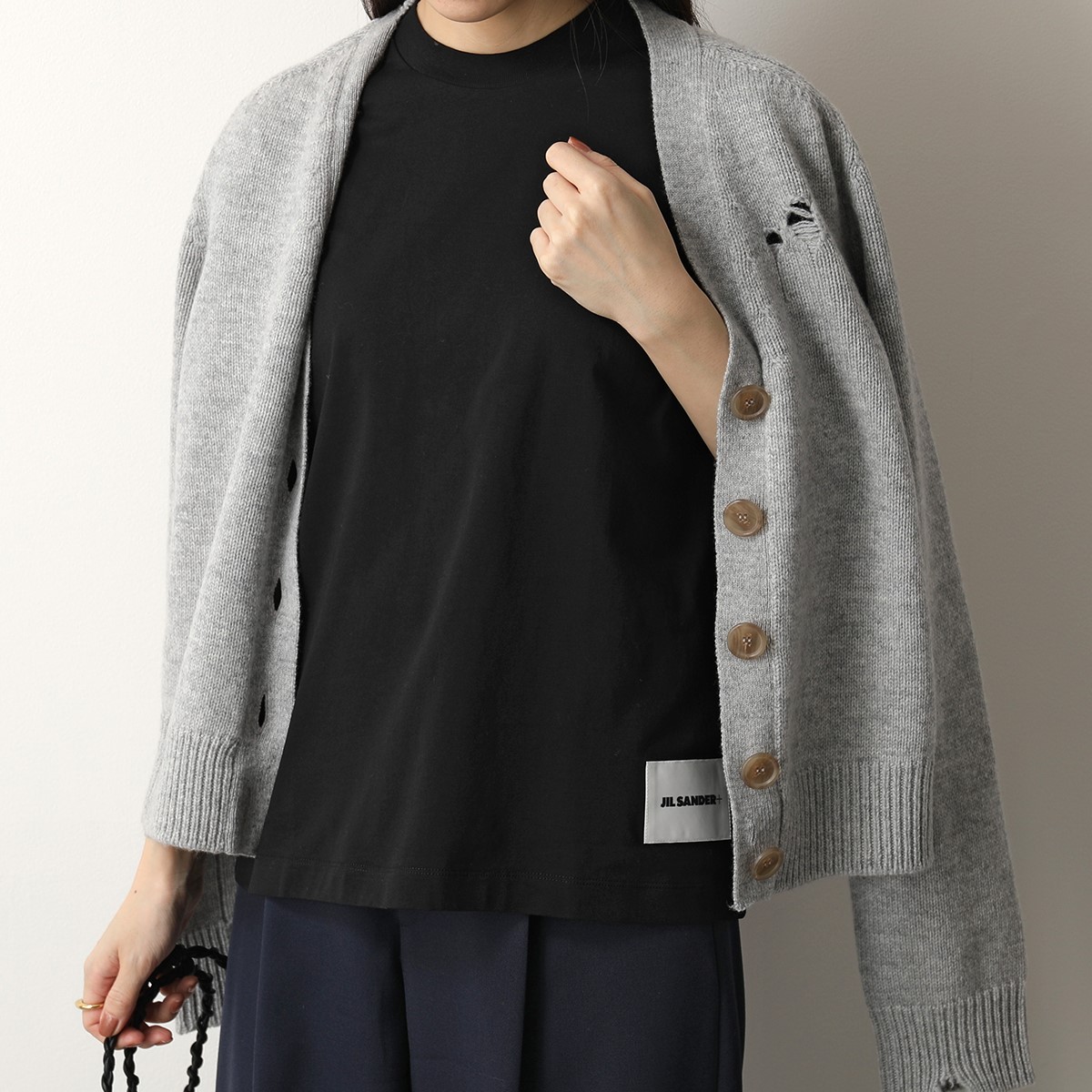 いただきま JIL SANDER(ジルサンダー)オーバーサイズ クルーネック半袖 期間限定でセール オーバーサイズ SANDER JIL 新品‼︎ 半袖Tシャツ L クルーネック Tシャツ/カットソー(半袖/袖なし)