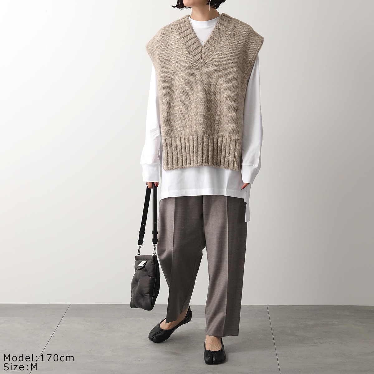 名作 Maison Margiela メゾンマルジェラ 4 14 ベスト Si0th0001 S レディース ボタニカル ダイ ニット タバード Vネック ジレ 119m Tartascristina Com