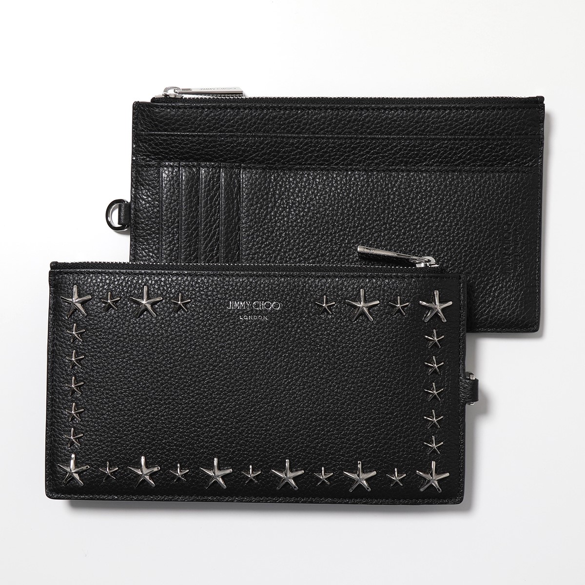 【楽天市場】Jimmy Choo ジミーチュウ トラベルウォレット OBU PLUS UUF メンズ レザー スタースタッズ 長財布