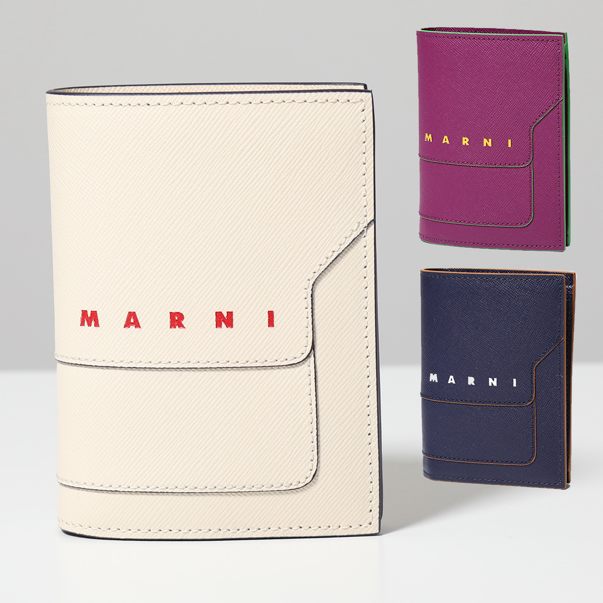 こちら Marni - マルニ MARNI 財布 二つ折り ミニ財布 サフィアーノ