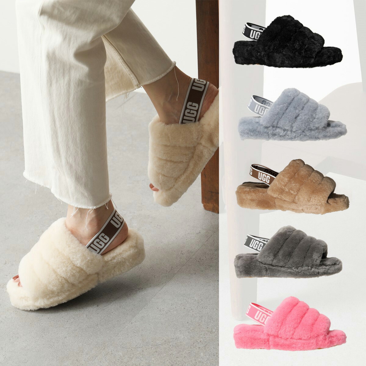 楽天市場】UGG アグ ファー サンダル FLUFF YEAH SLIDE フラッフ