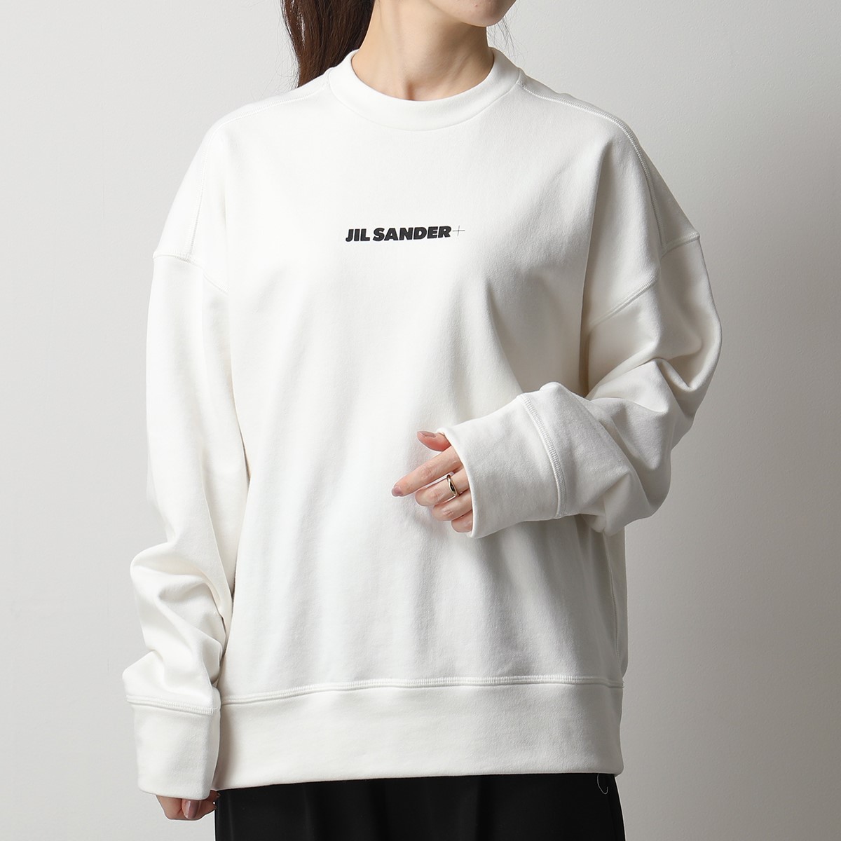 20148円 最大53％オフ！ JIL SANDER ジルサンダー プラス スウェット J40GU0001 J45050 レディース トレーナー ロゴ  オーバーサイズ 102