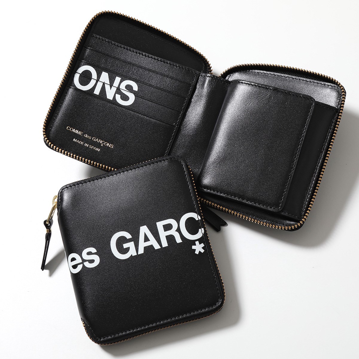 新品 COMME des GARCONS HUGE LOGO 二つ折り財布 | kinderpartys.at