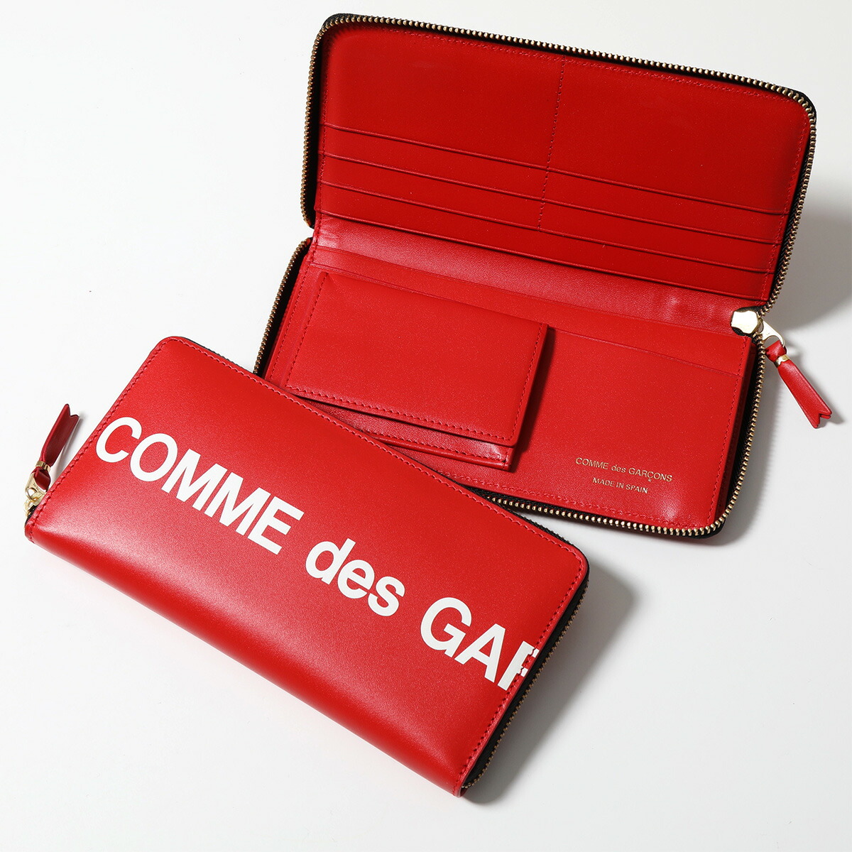 COMME DES GARÇONS Wallet HUGE LOGO 長財布赤 | angeloawards.com