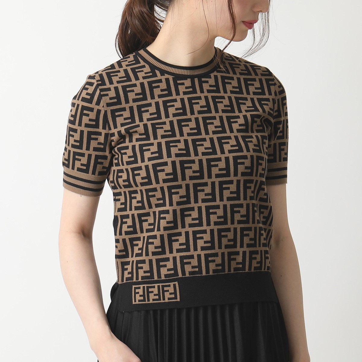 日本メーカー新品 FENDI 半袖 ニット ロゴ opri.sg