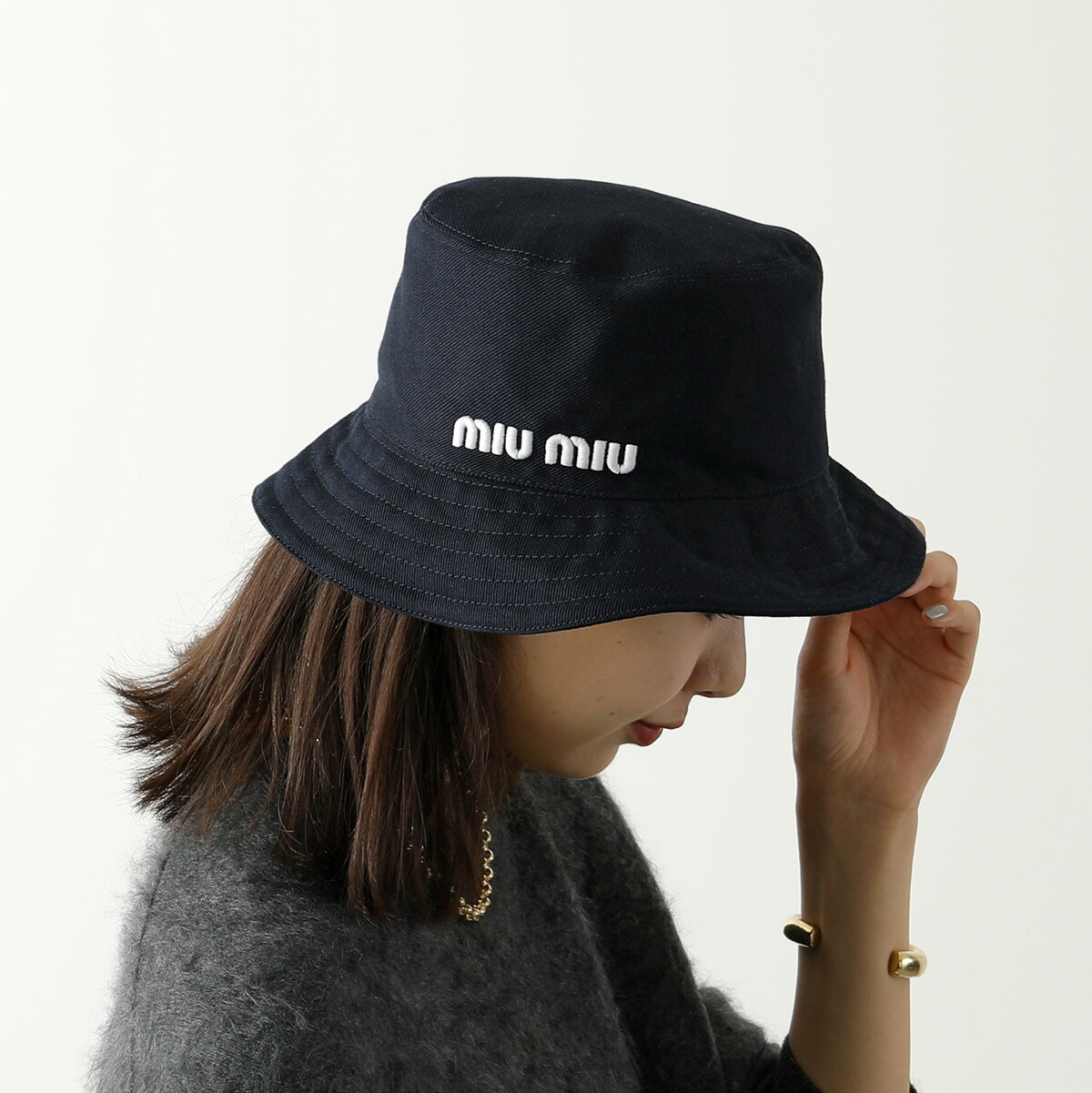 オシャレ ミュウミュウ ハット バケハ 美品 miumiu | www.aosfiji.org