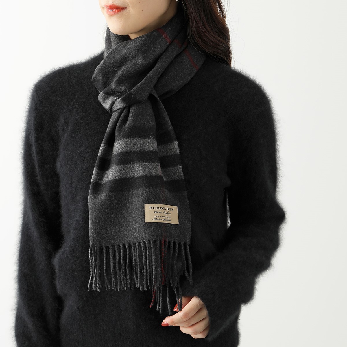 楽天市場】BURBERRY バーバリー マフラー HALF MEGA CHECK CASHMERE ...